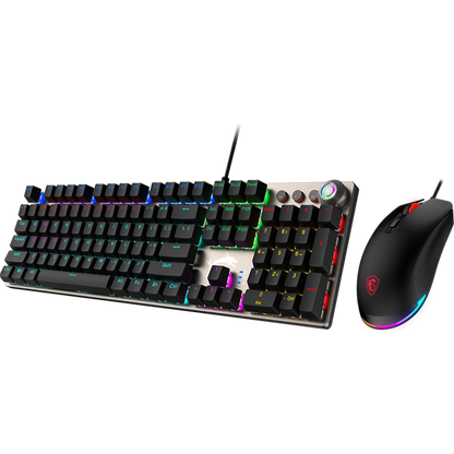 MSI Forge GK310 RGB Gaming USB Hot Swappable Keyboard &amp; Mouse Combo