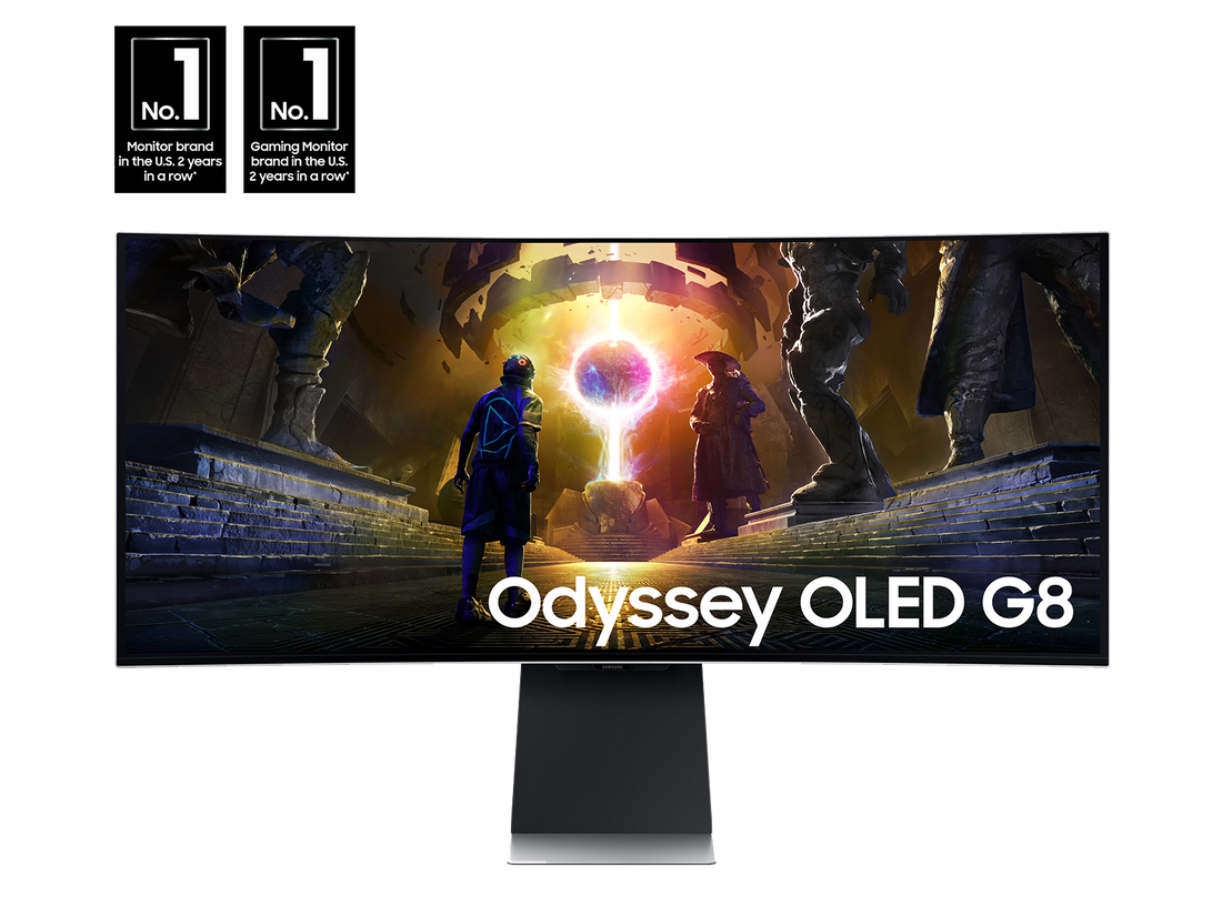 Odyssey OLED G8 (G85SD) 34in OLED Curved Gaming Monitor w/ 175Hz, 0.03ms, 1800R, Dual HDMI, DisplayPort, FreeSync Premium Pro