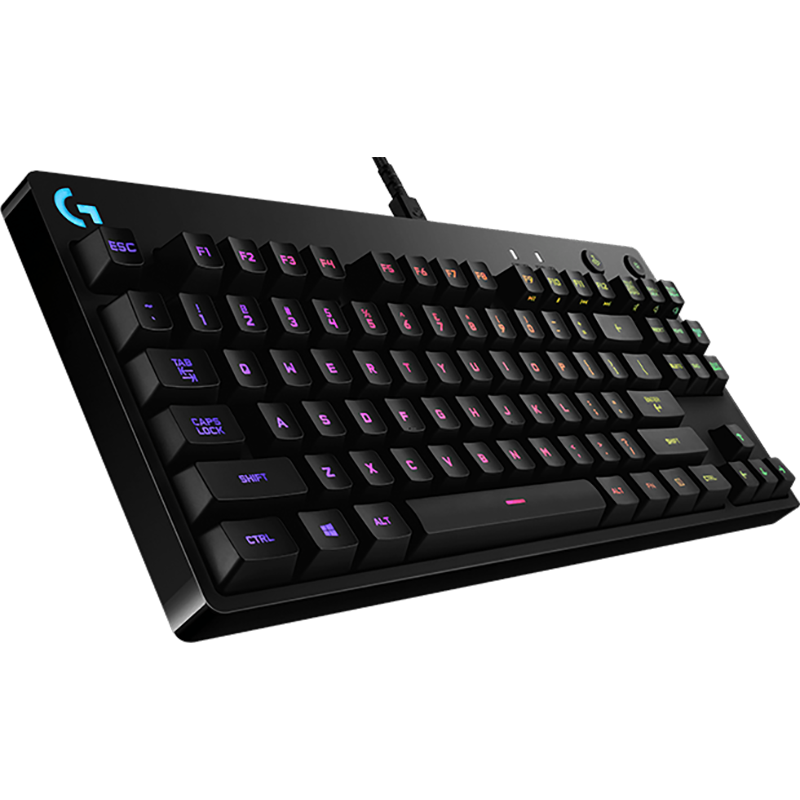 Logitech G PRO Keyboard w/ GX Blue Clicky Switches, LightSync RGB