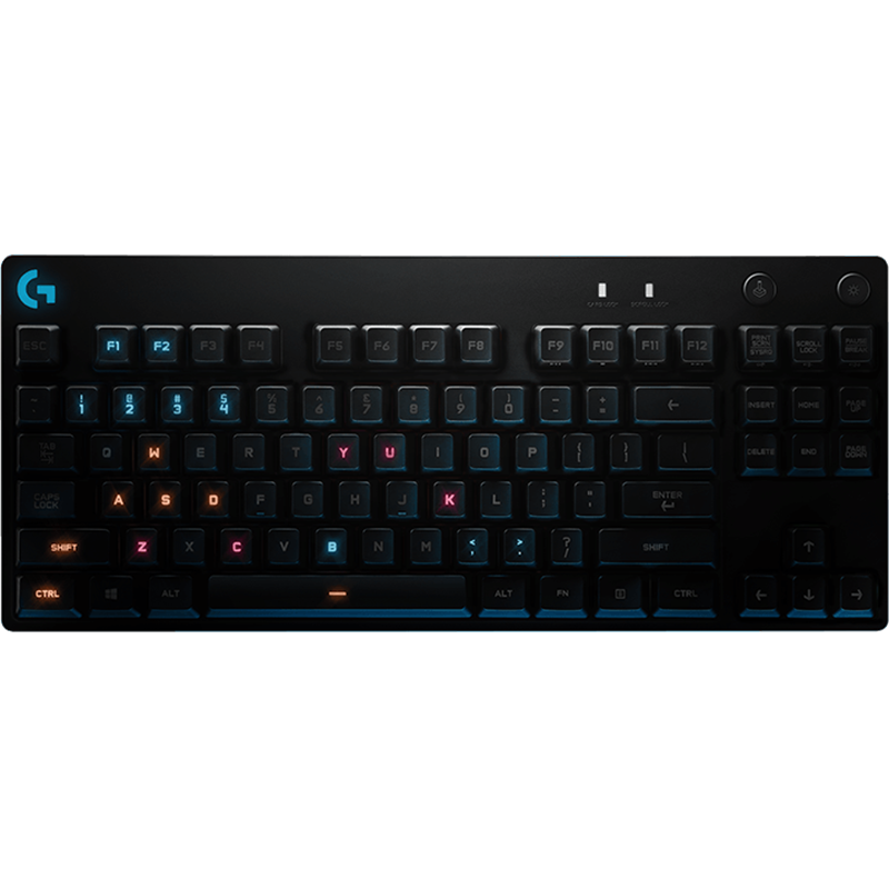 Logitech G PRO Keyboard w/ GX Blue Clicky Switches, LightSync RGB