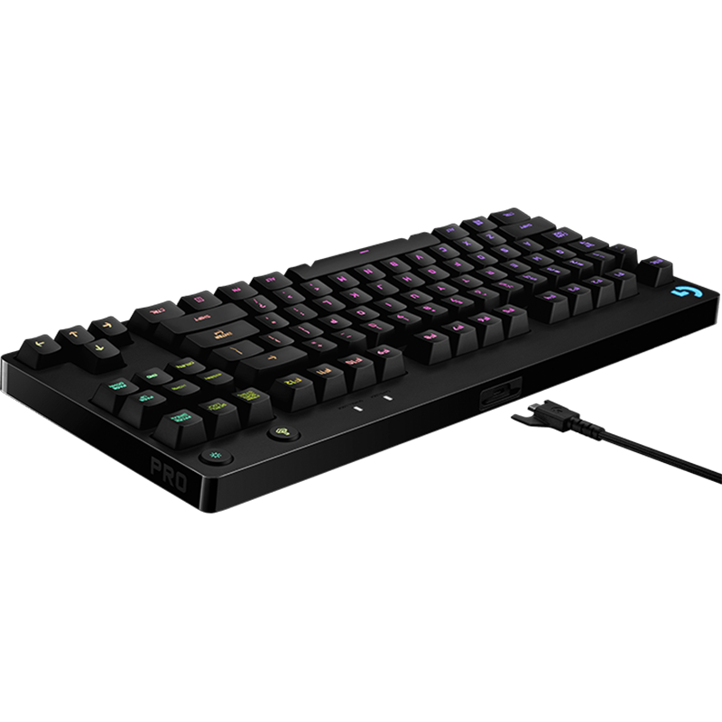 Logitech G PRO Keyboard w/ GX Blue Clicky Switches, LightSync RGB