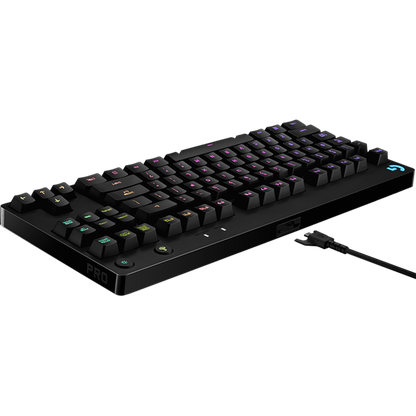 Logitech G PRO Keyboard w/ GX Blue Clicky Switches, LightSync RGB